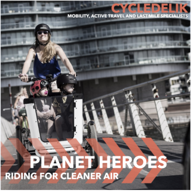 CYCLEDELIK Planet Heroes riding for clean air