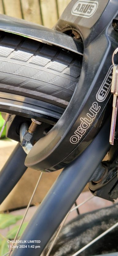 CYCLEDELIK Valve Guard Protection for ebikes and cargobikes with frame locks