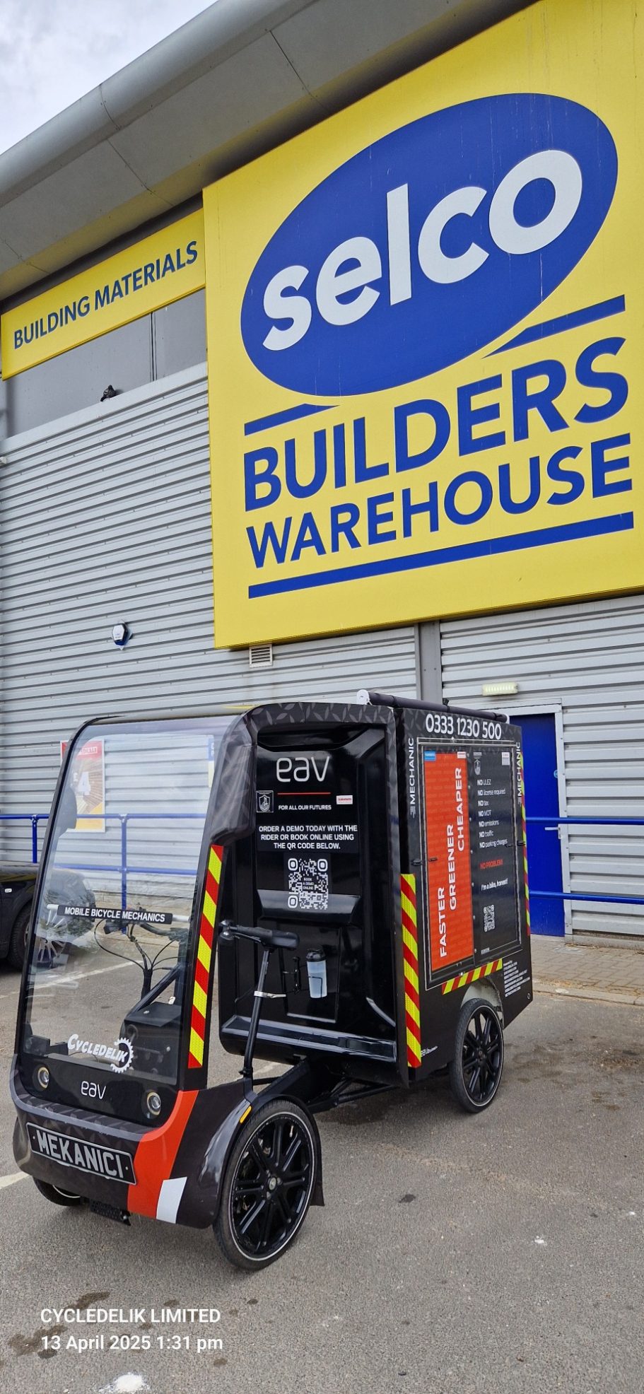 CYCLEDELIK & EAV Cargobike demo day SELCO Builders warehouse CYCLEDELIK & EAV Cargobike demo day SELCO Builders warehouse